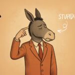 person with head of donkey