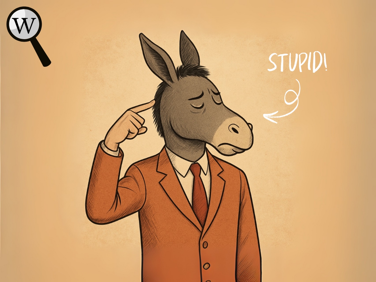 person with head of donkey